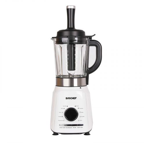 BioChef Aurora Vacuum Blender & Soup Maker White with Glass Jug & Pestle