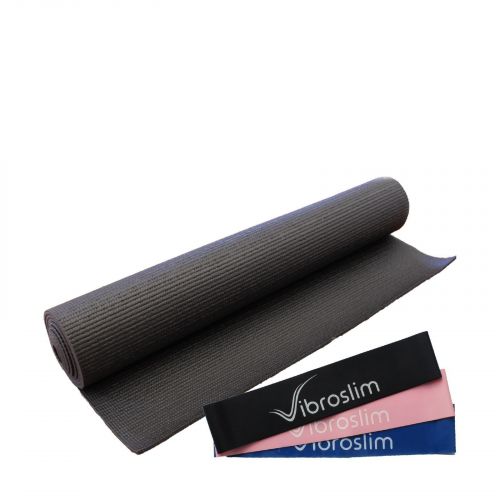 VibroSlim Exercise Mat & Resistance Band Set