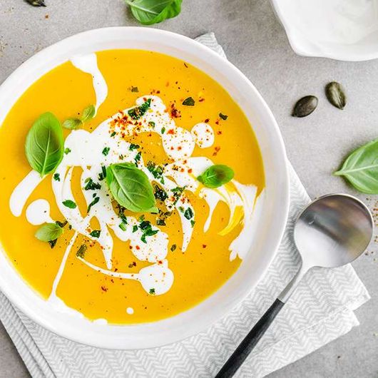 Creamy Pumpkin Soup from the Aurora Vacuum Blender & Soup Maker