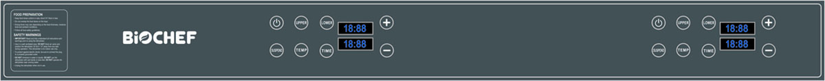 BioChef Commercial 80T Digital Food Dehydrator Control Panel